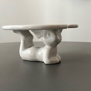 Ceramic Bunny Cake/Cupcake/Candy Stand